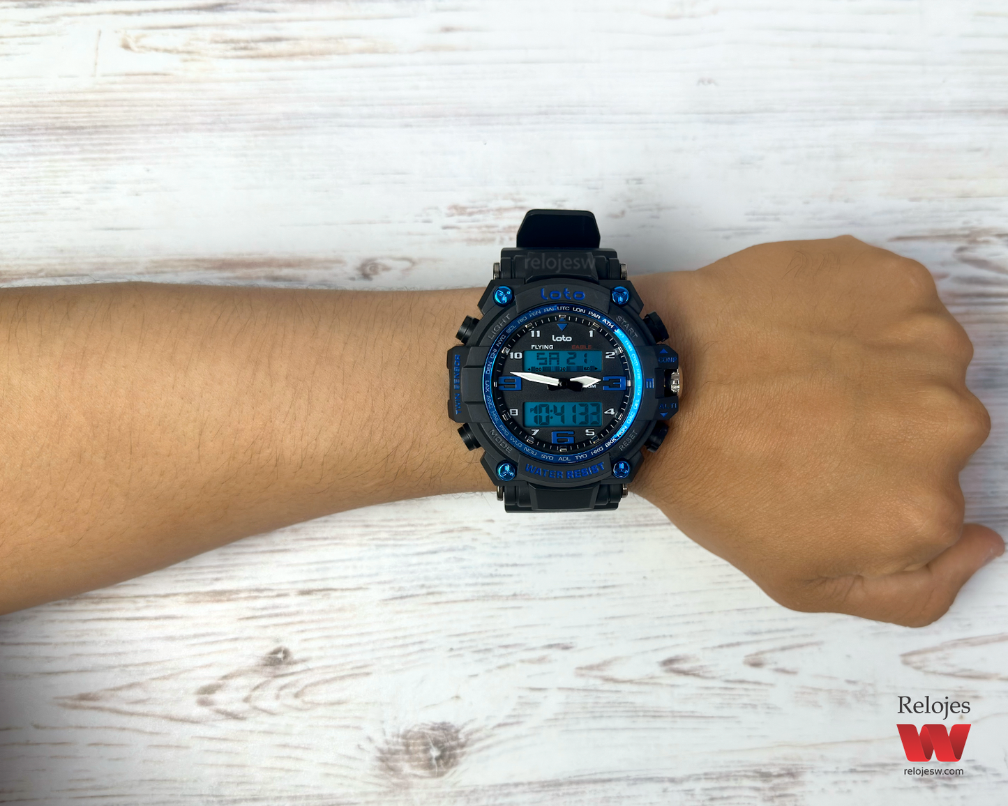 Reloj Loto Hombre Negro Azul LT-2403-NEAZ