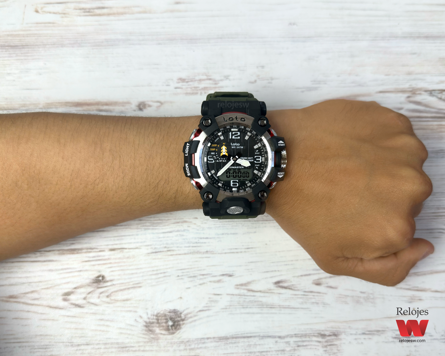 Reloj Loto Hombre Verde Negro LT-2423-VENE