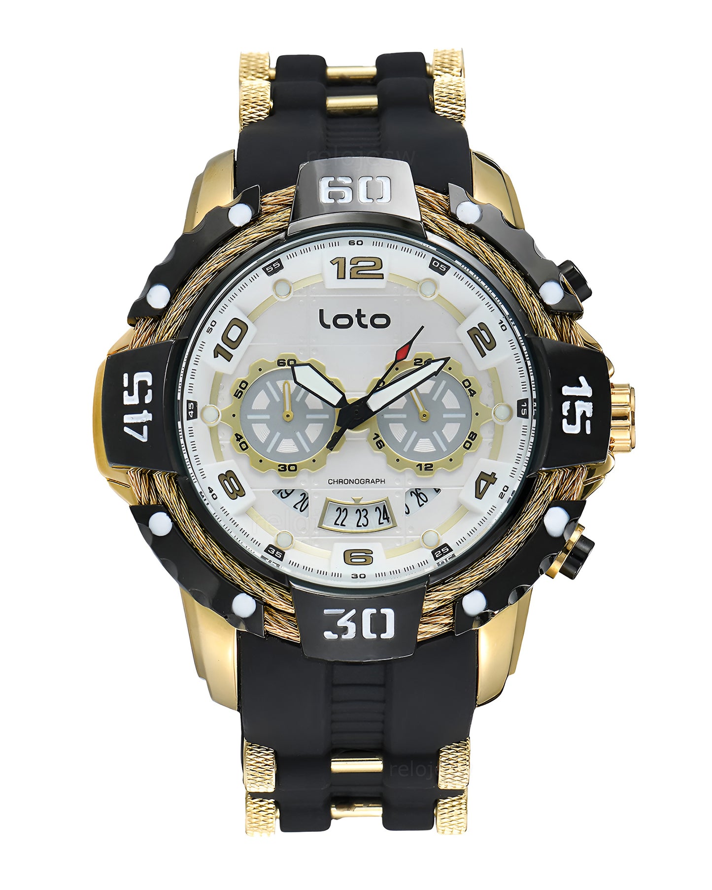 Reloj Loto Hombre Original Negro LT-2544-NEDOBL
