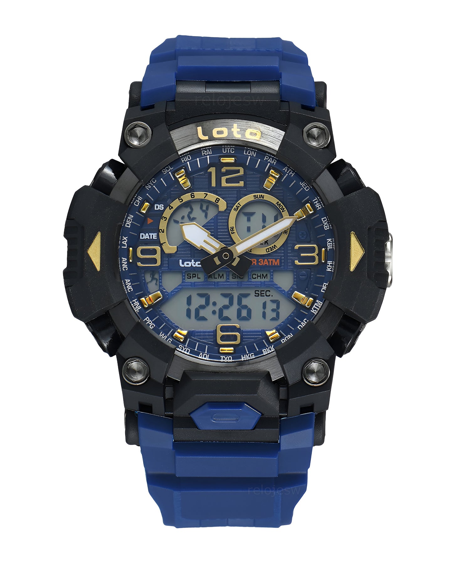 Reloj Loto Hombre Original Azul LT-2574-AZNE