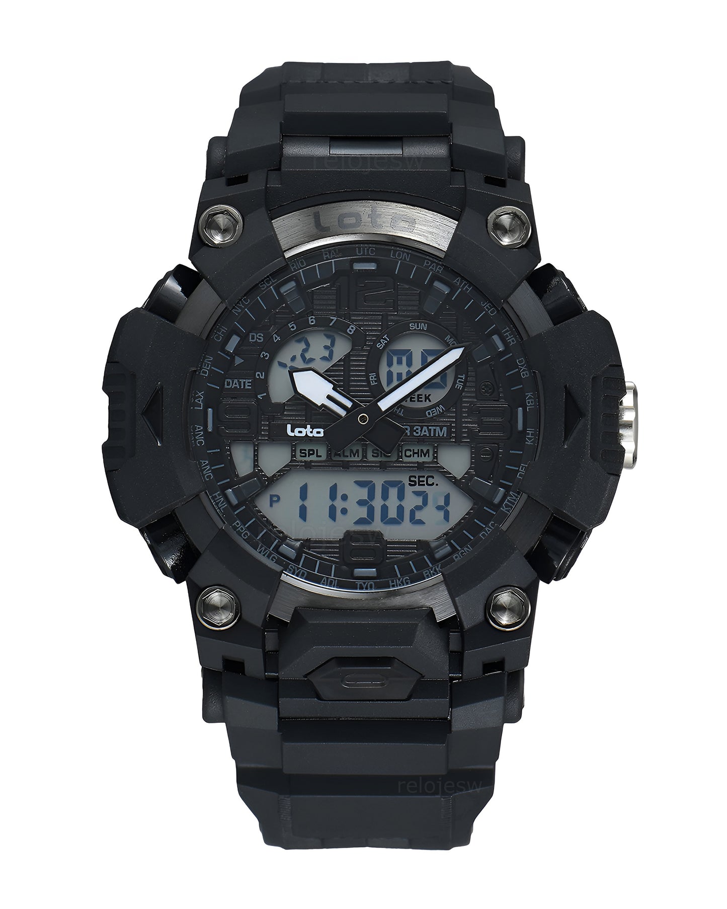 Reloj Loto Hombre Original Negro LT-2574-NENE