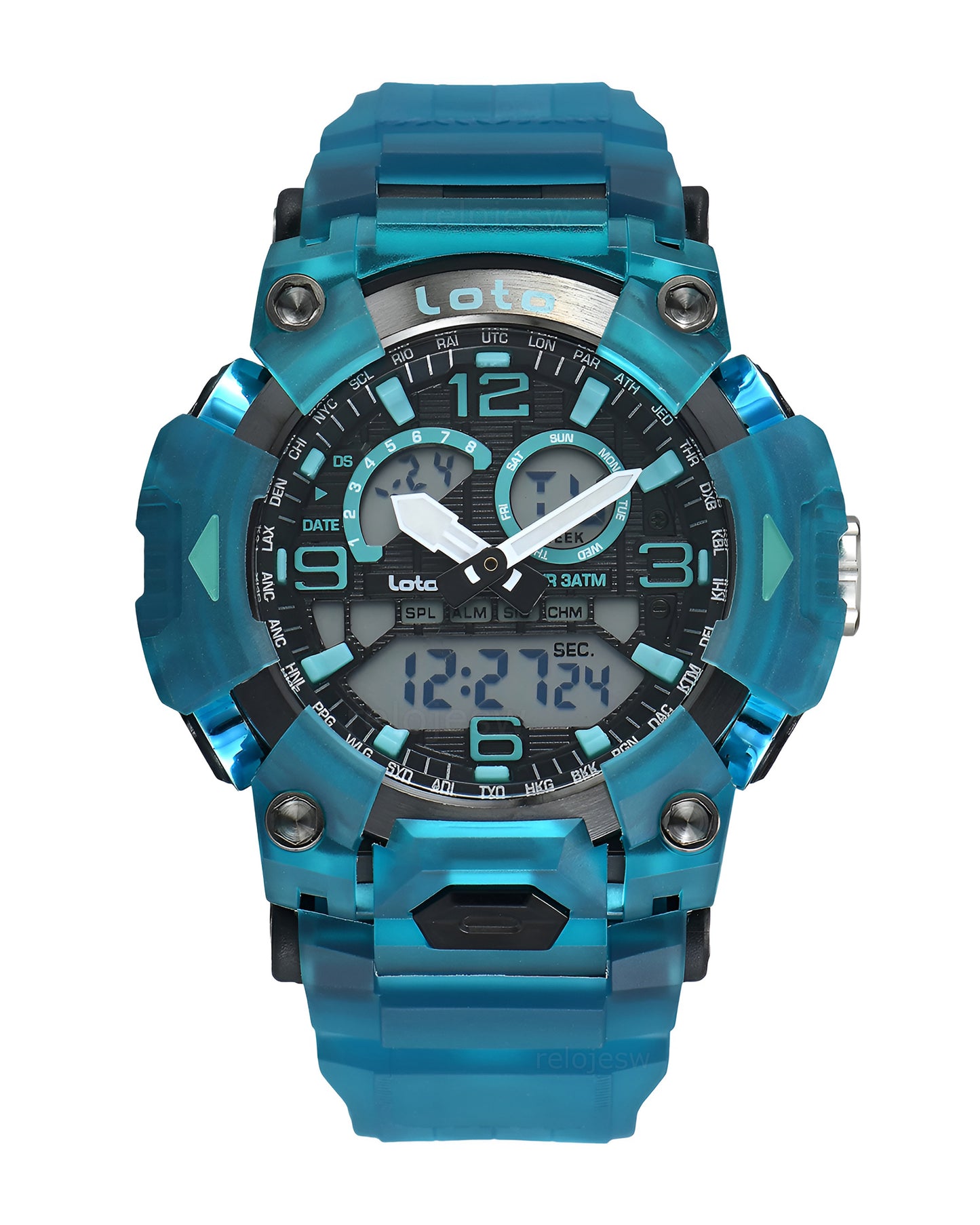 Reloj Loto Hombre Original Turquesa LT-2574-TU