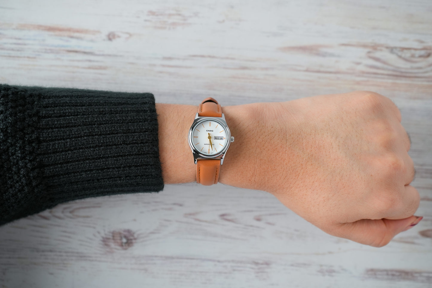 Reloj Casio Mujer Original Café LTP-V006L-7B2