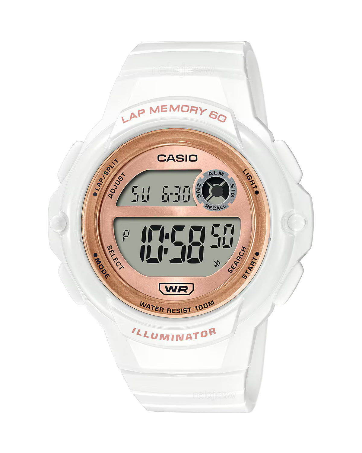 Reloj Casio Mujer Original Blanco LWS-1200H-7A2V