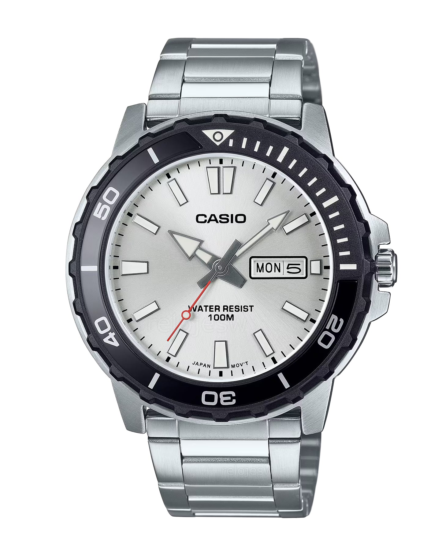 Reloj Casio Hombre Original Plateado MTD-125D-7AV