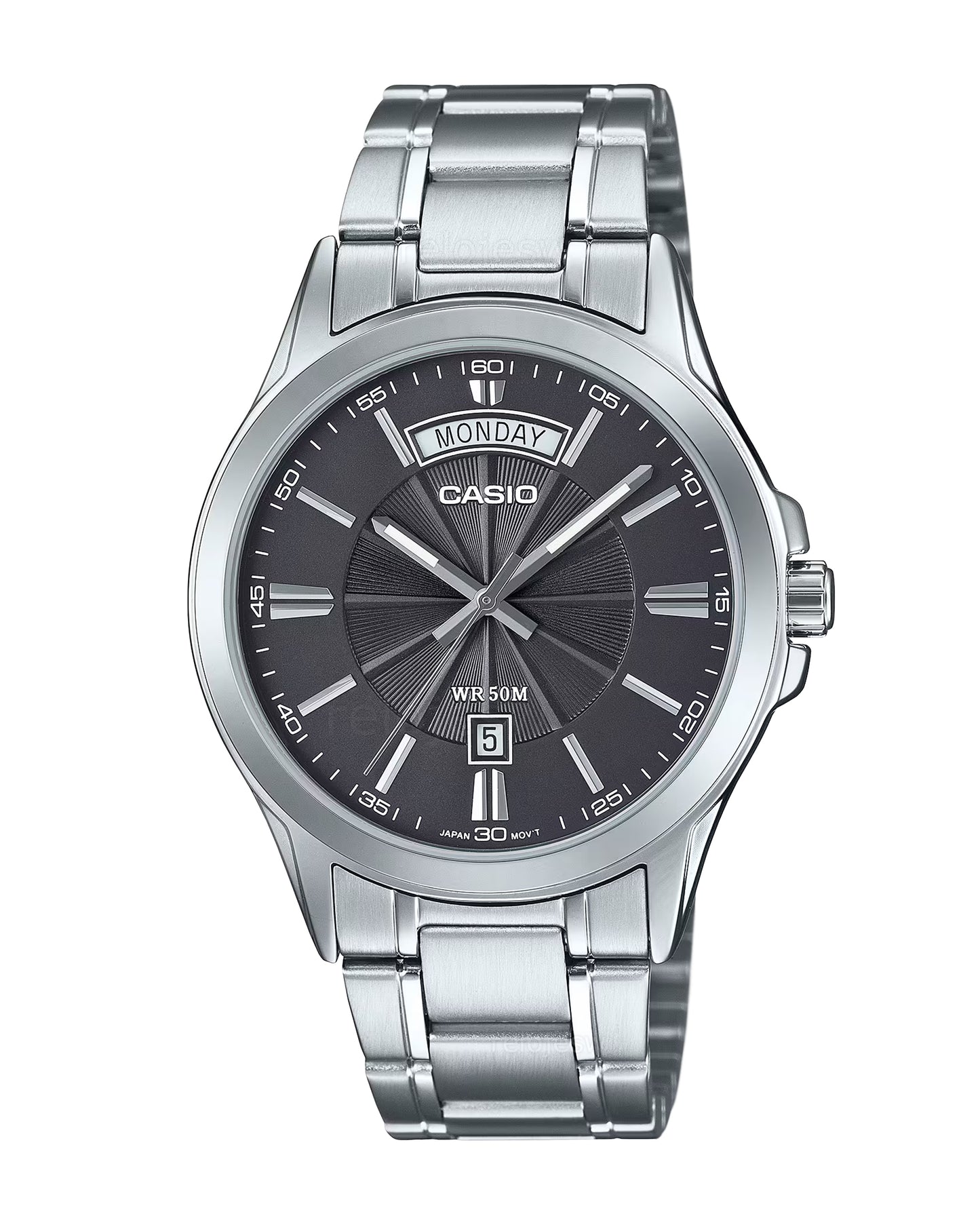 Reloj Casio Hombre Original Plateado MTP-1381D-8AV