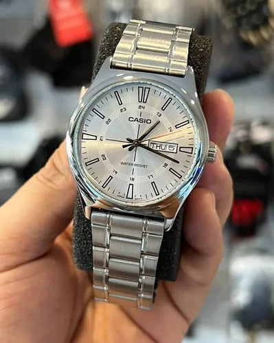 Reloj Casio Hombre Plateado MTP-V006D-7C