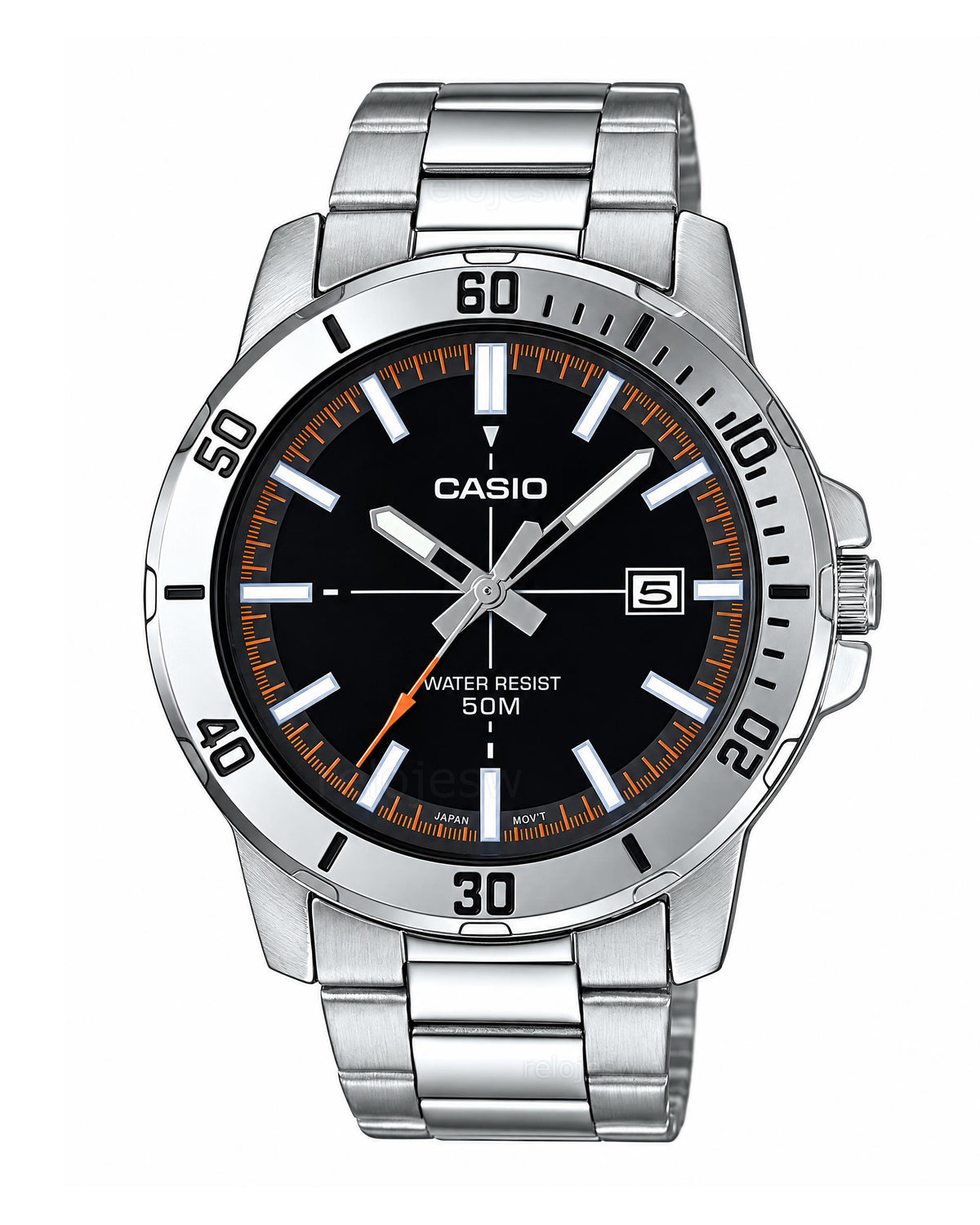 Reloj Casio Hombre Original Plateado MTP-VD01D-1E2V
