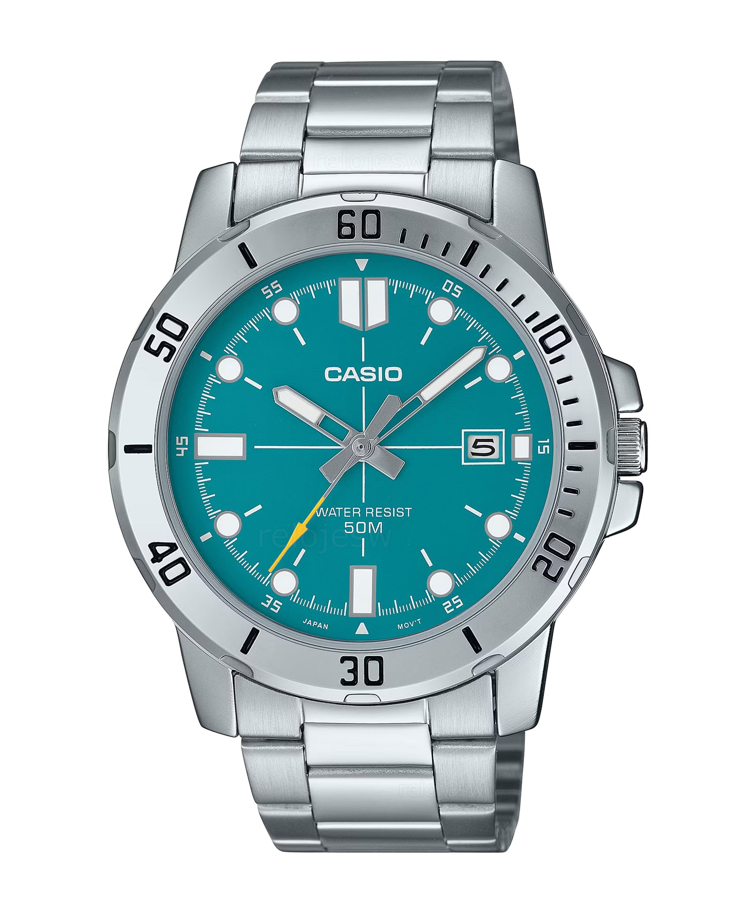 Reloj Casio Hombre Original Plateado MTP-VD01D-3E2V