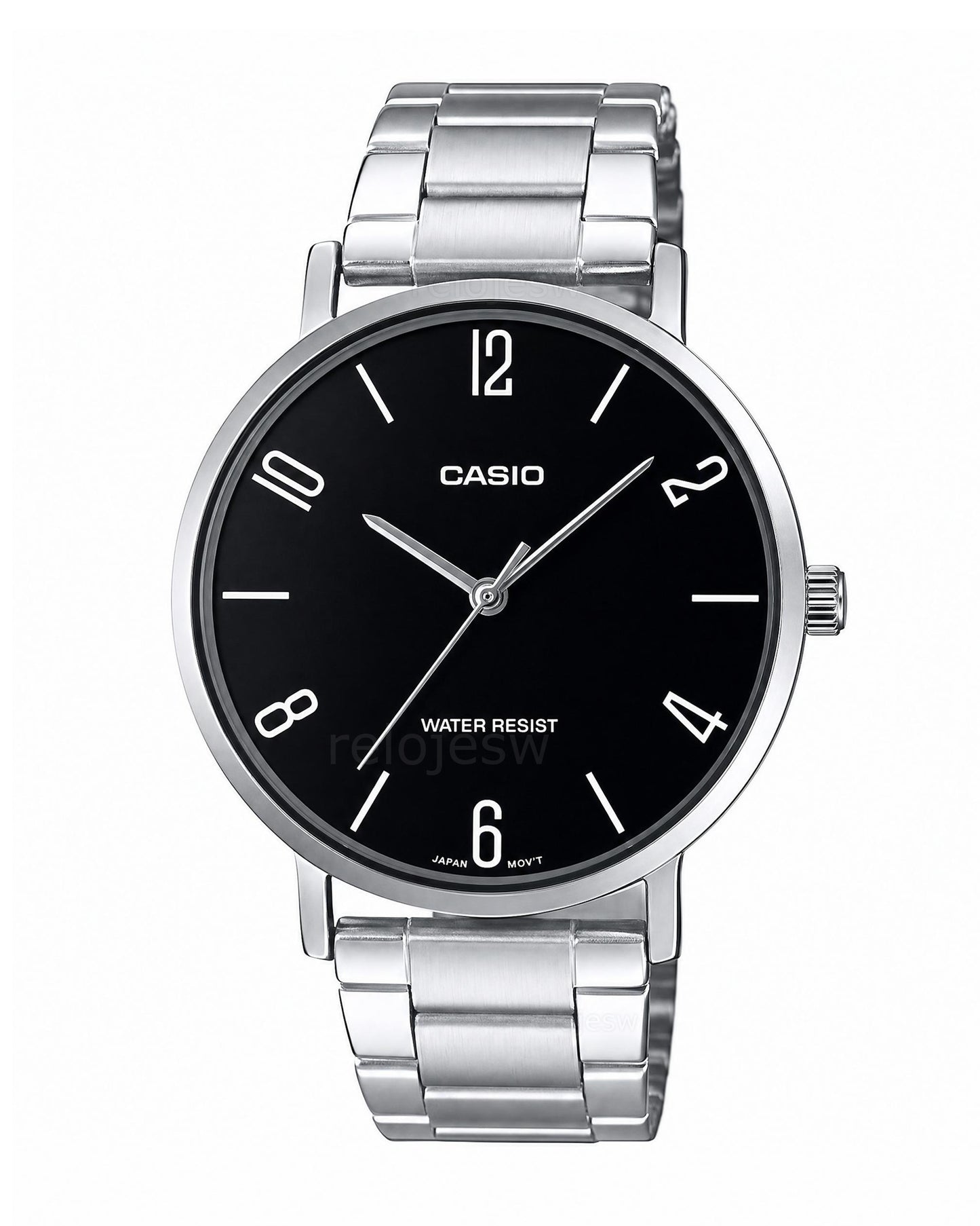 Reloj Casio Hombre Original Plateado MTP-VT01D-1B2