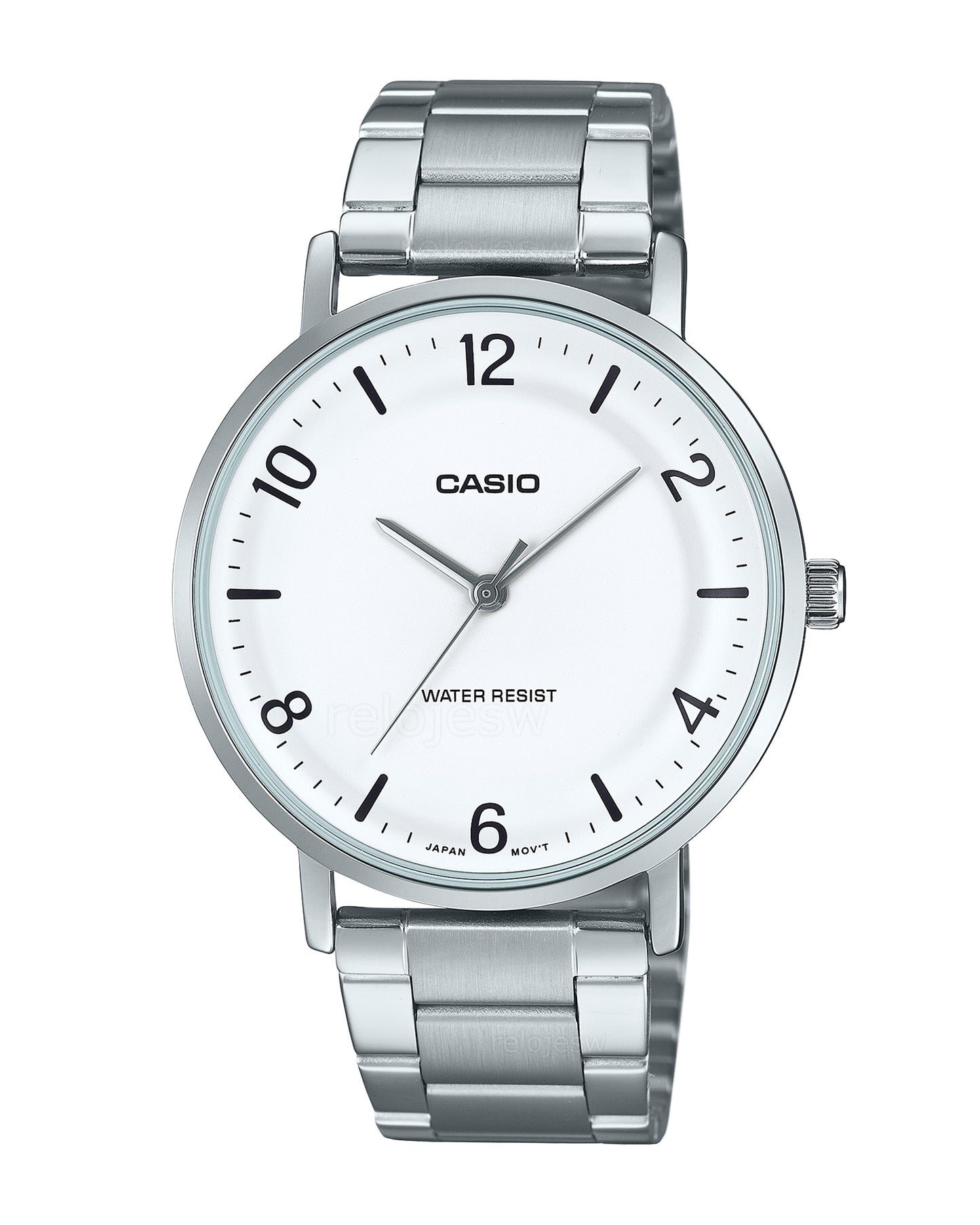 Reloj Casio Hombre Original Plateado MTP-VT03D-7B
