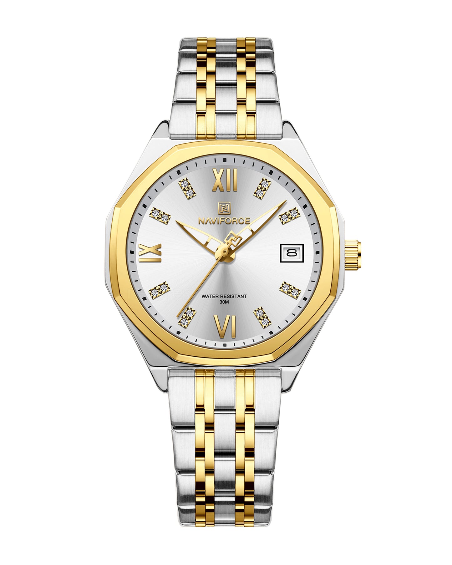 Reloj Naviforce Mujer Plateado y Dorado NF5052-PLDO