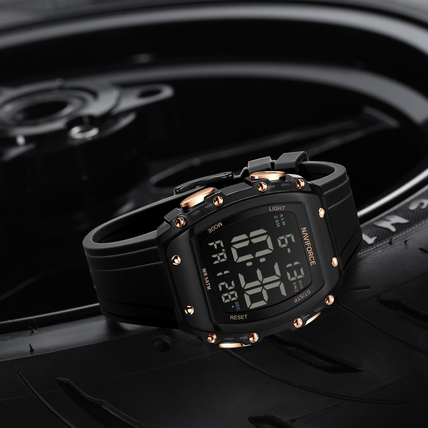 Reloj Naviforce Hombre Original Negro NF6107-NEOR