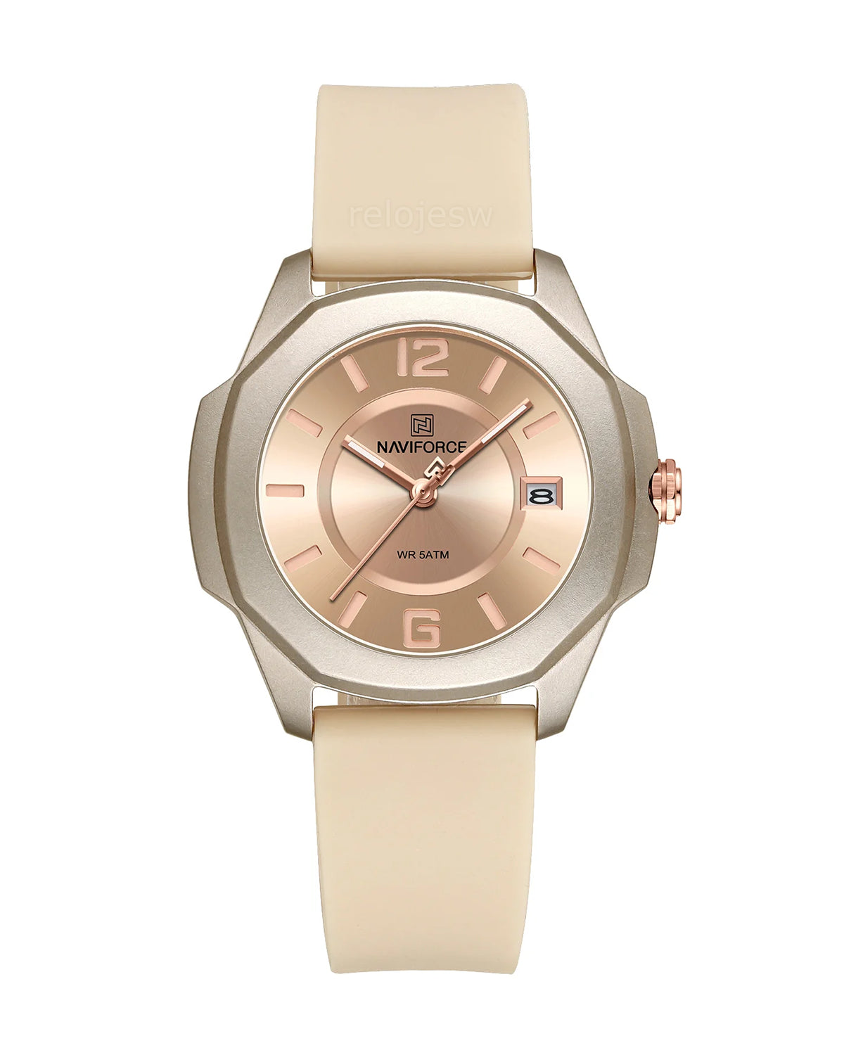 Reloj Naviforce Mujer Amarillo Dorado NF7107-AMBR
