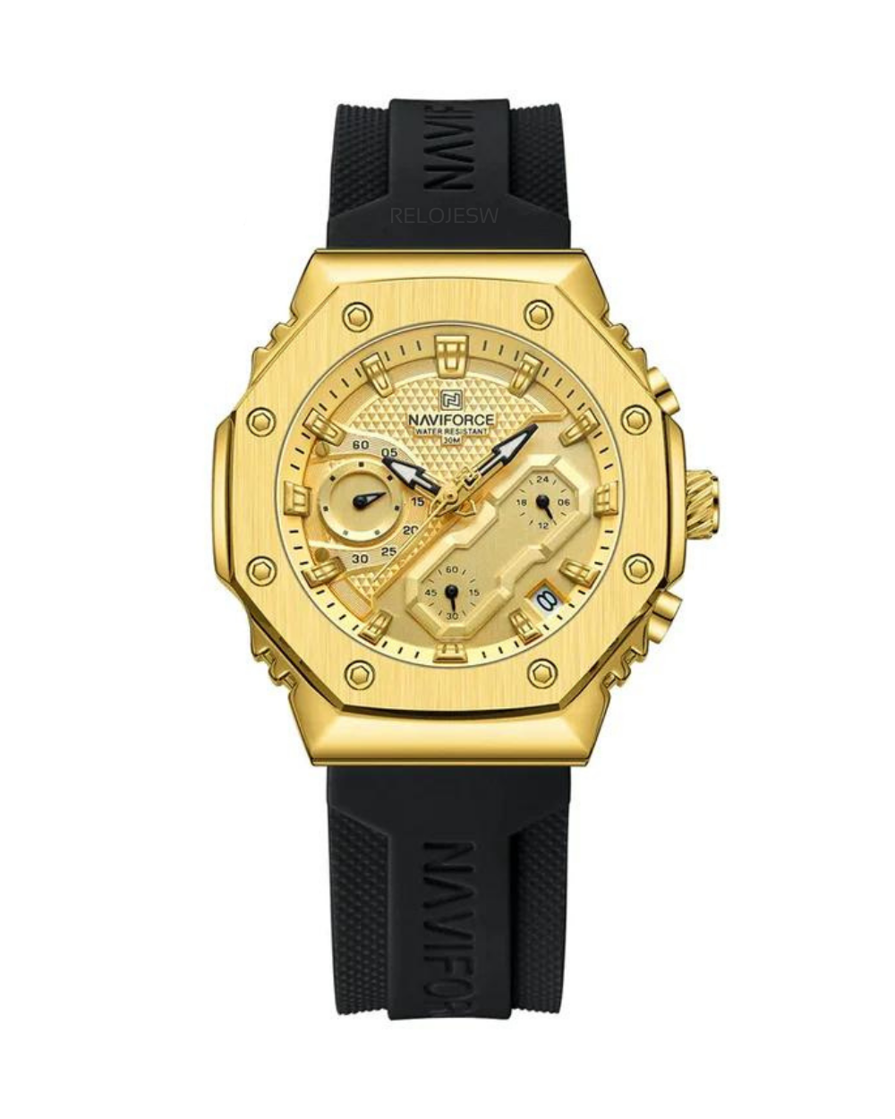 Reloj Naviforce Mujer Negro Dorado NF8035M-2