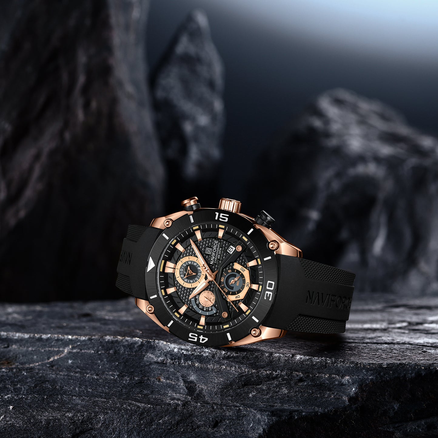 Reloj Naviforce Hombre Negro NF8038-NEOR