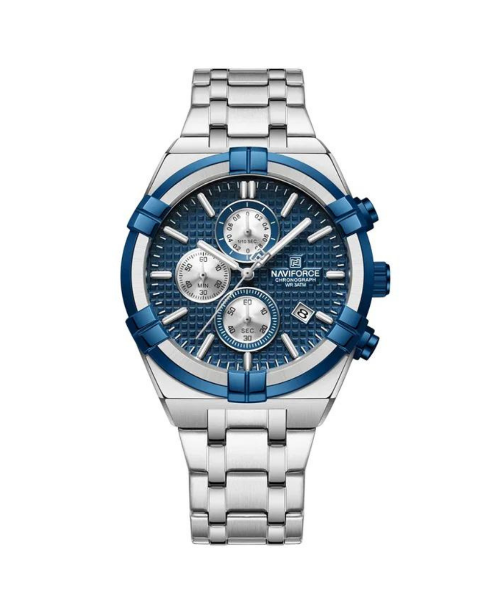 Reloj Naviforce Hombre Plateado Azul NF8042-1