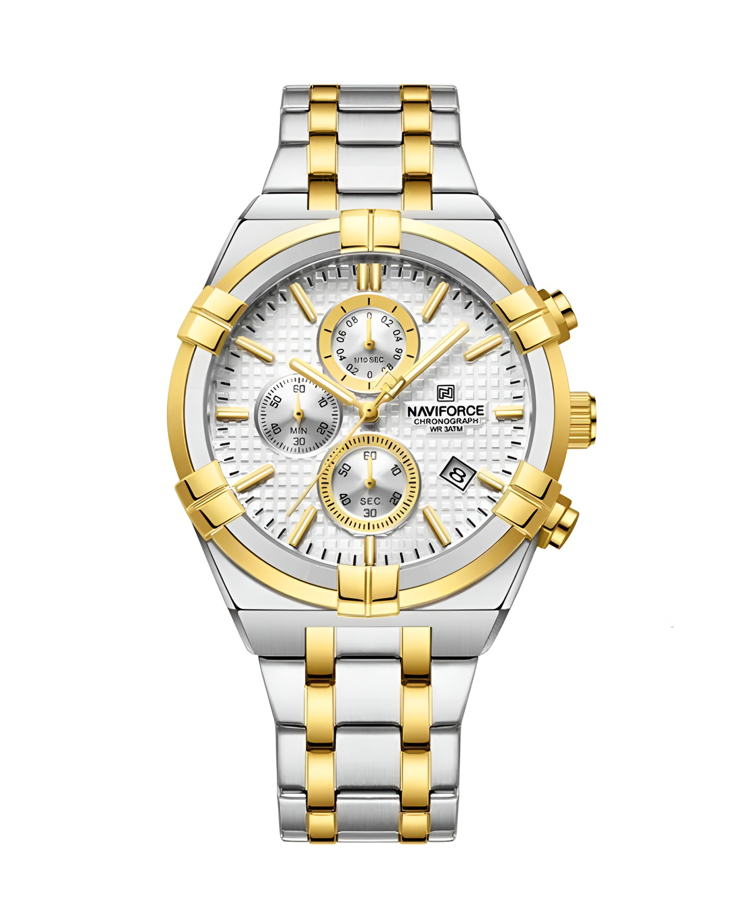 Reloj Naviforce Hombre Plateado Dorado NF8042-2