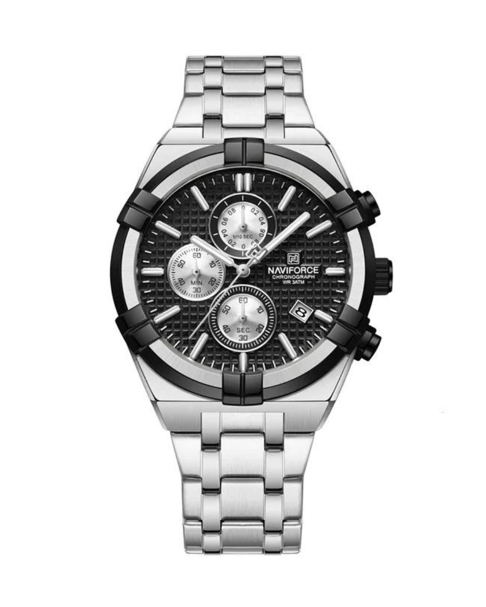 Reloj Naviforce Hombre Plateado Negro NF8042-4