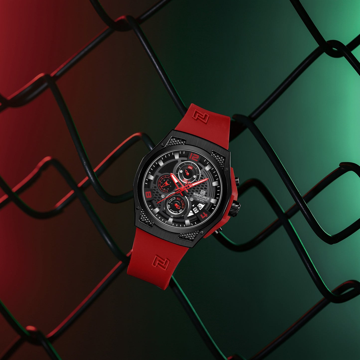 Reloj Naviforce Hombre Rojo NF8051T-RONE