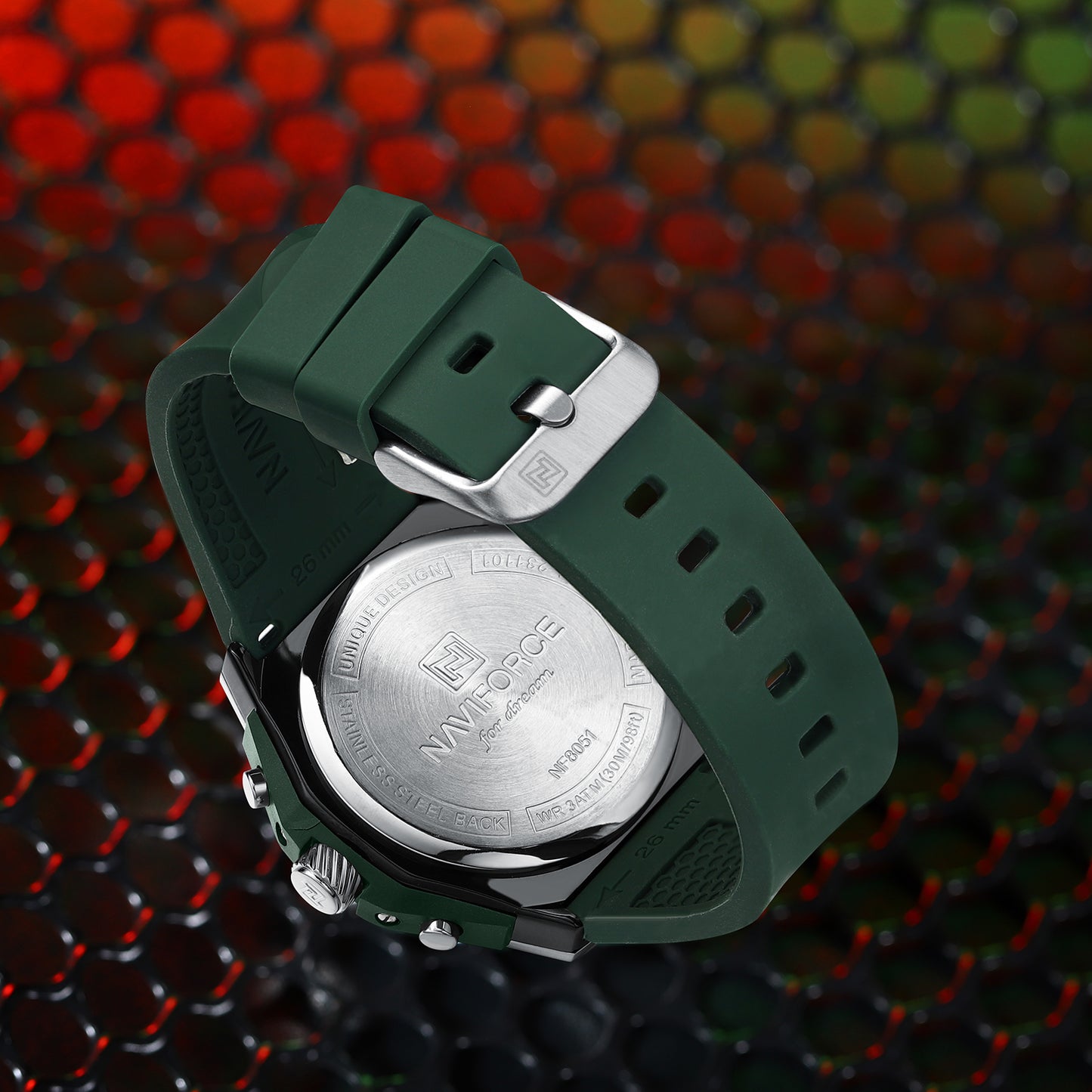 Reloj Naviforce Hombre Original Verde NF8051T-VEPL
