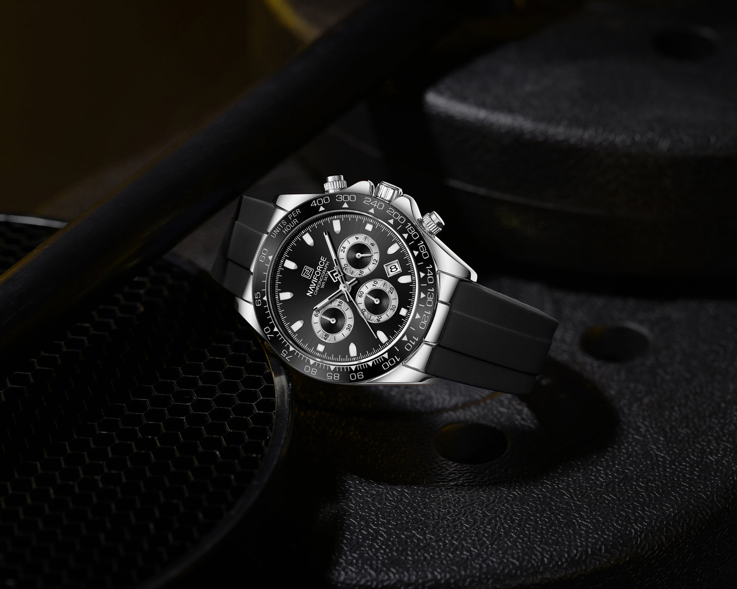 Reloj Naviforce Hombre Original Negro NF8054-NEPLNE