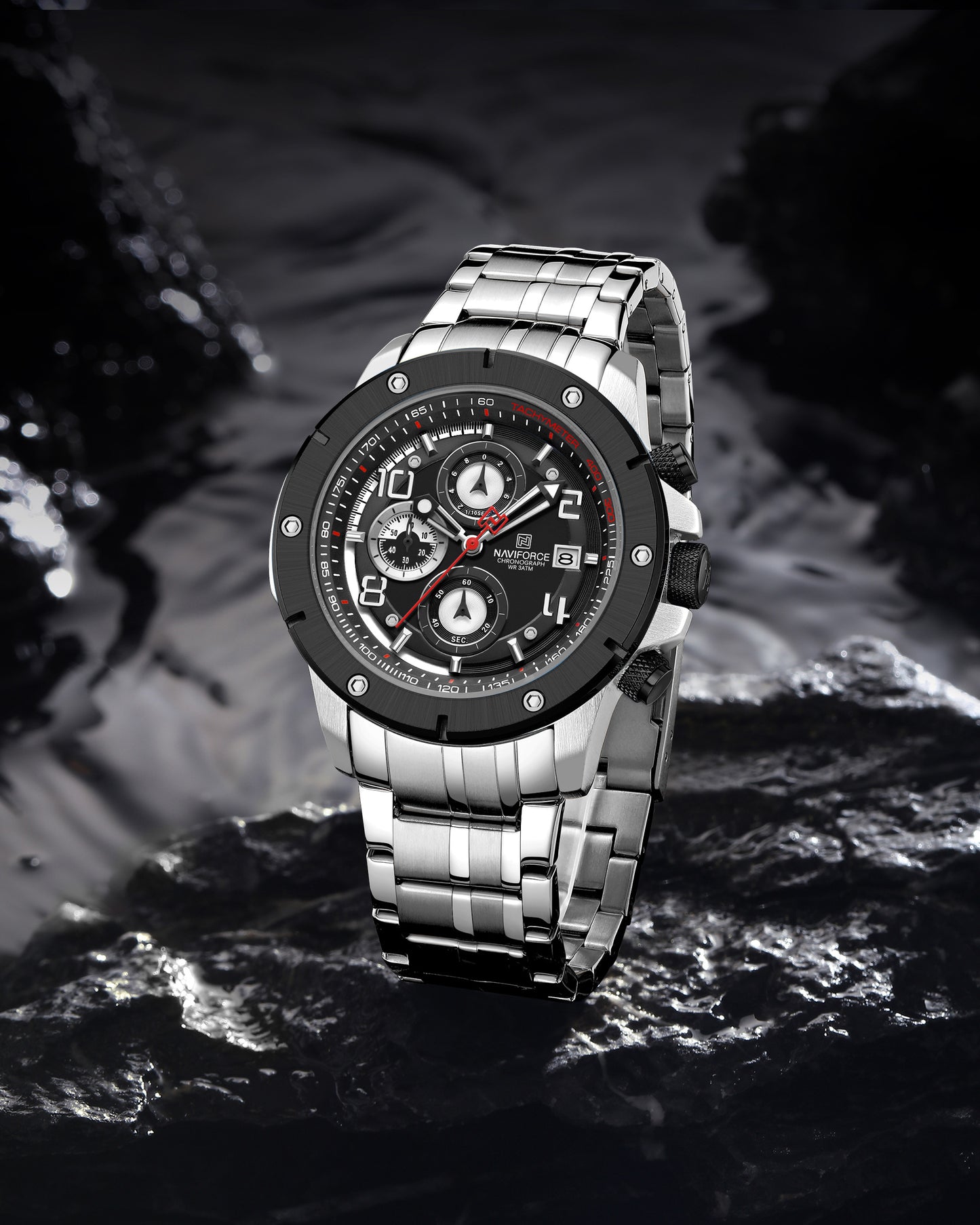 Reloj Naviforce Hombre Plateado NF8056-PLNE