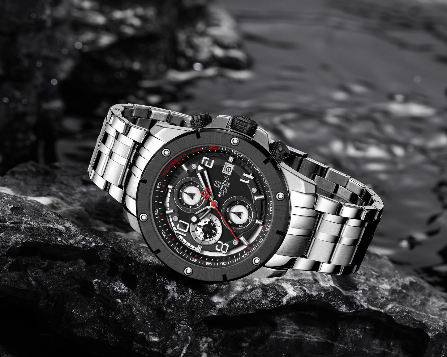 Reloj Naviforce Hombre Plateado NF8056-PLNE