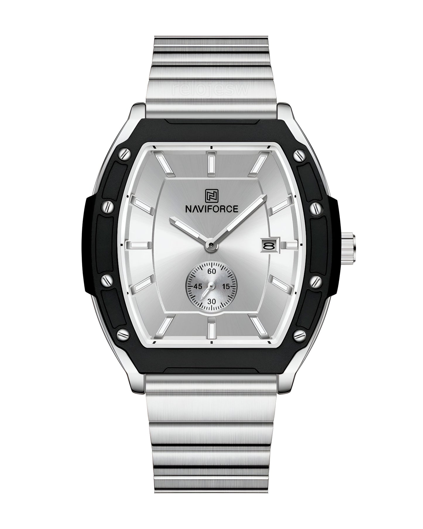 Reloj Naviforce Hombre Plateado NF8068-PLNE