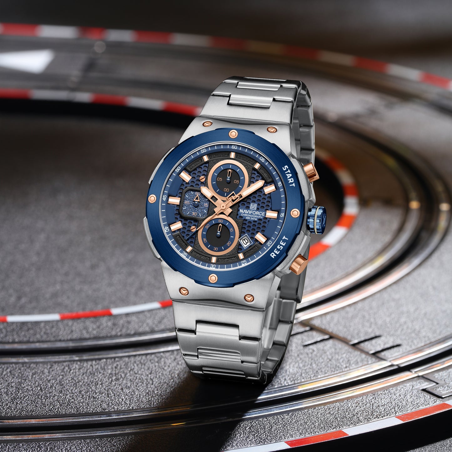 Reloj Naviforce Hombre Plateado Azul NF8072-PLAZ