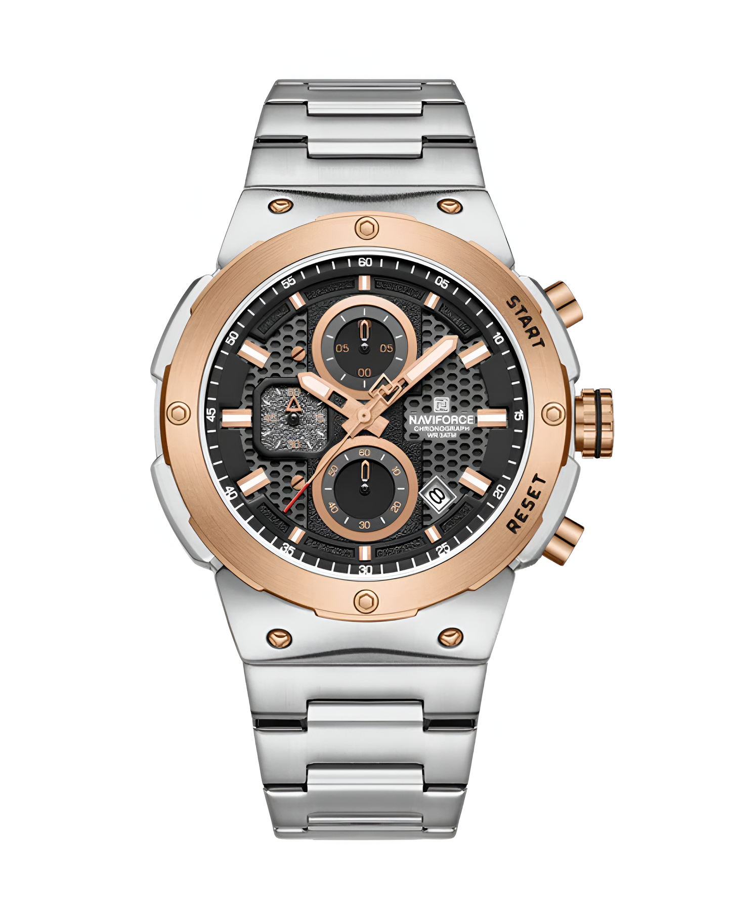 Reloj Naviforce Hombre Platedo Oro Rosa NF8072-PLOR