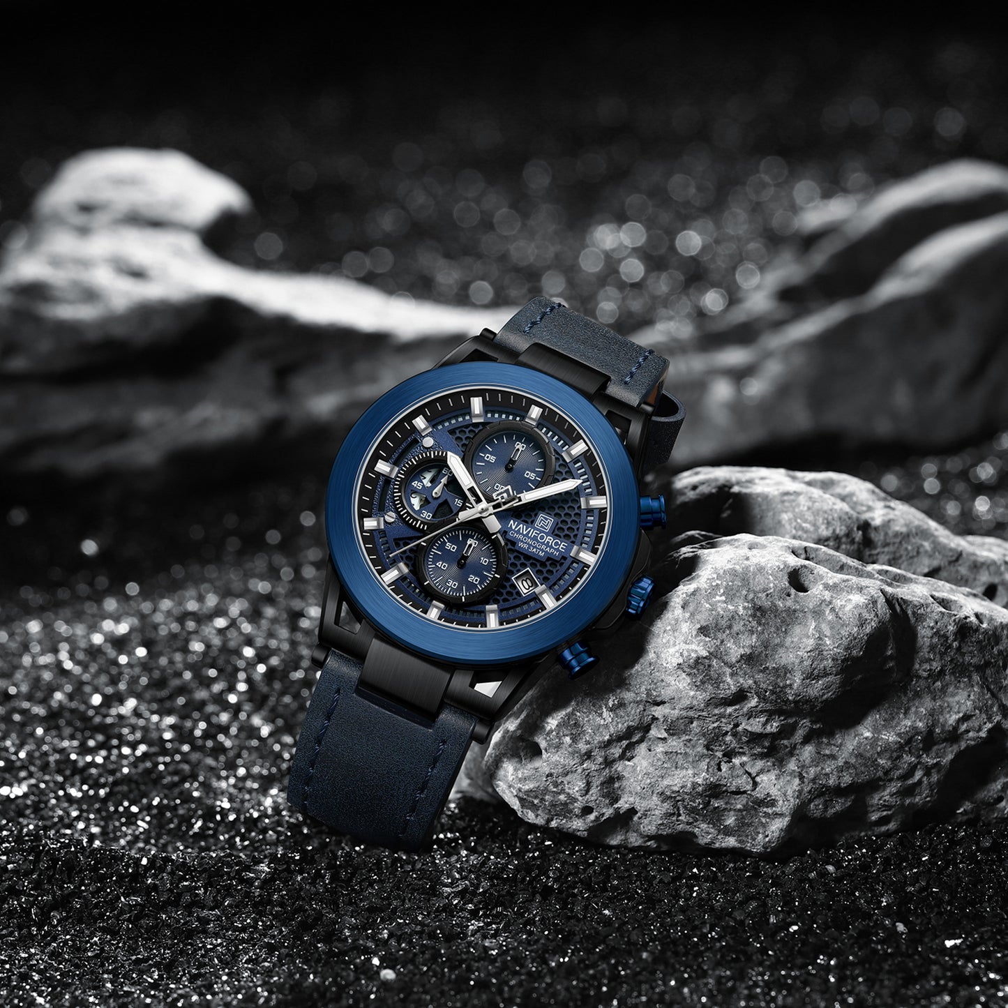 Reloj Naviforce Hombre Azul Negro NF8073-AZNE
