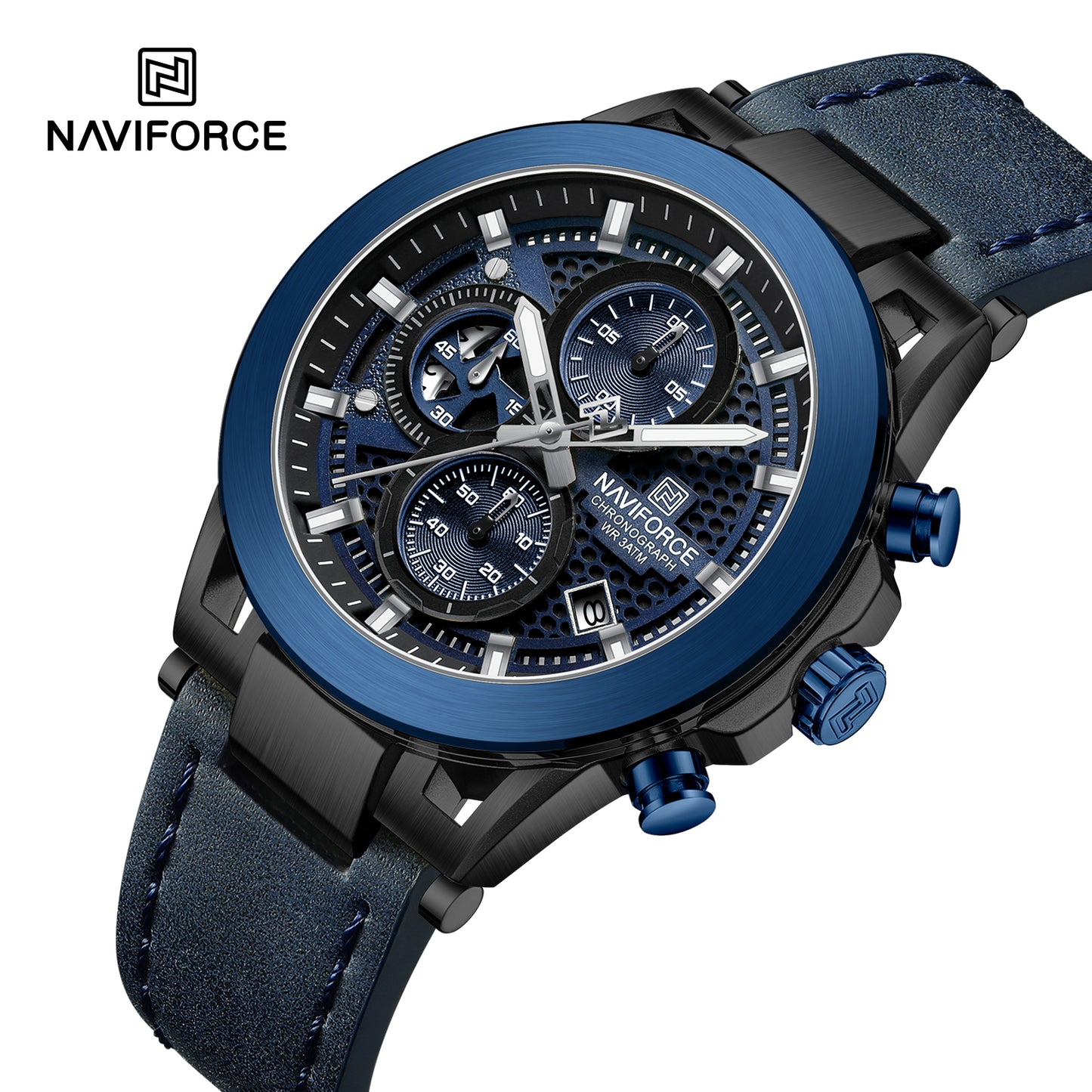 Reloj Naviforce Hombre Azul Negro NF8073-AZNE