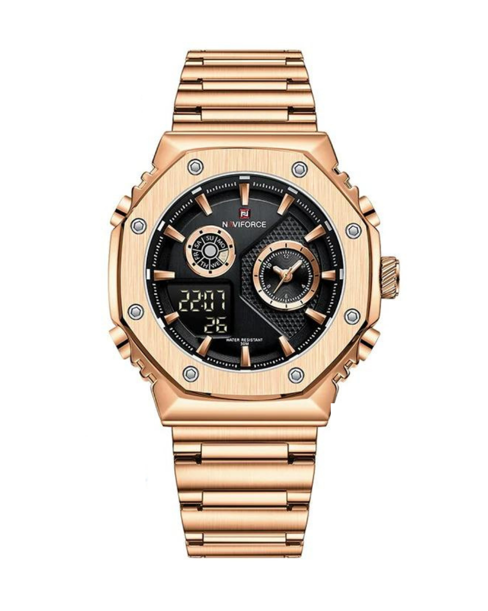 Reloj Naviforce Hombre Oro Rosa NF9216S-5