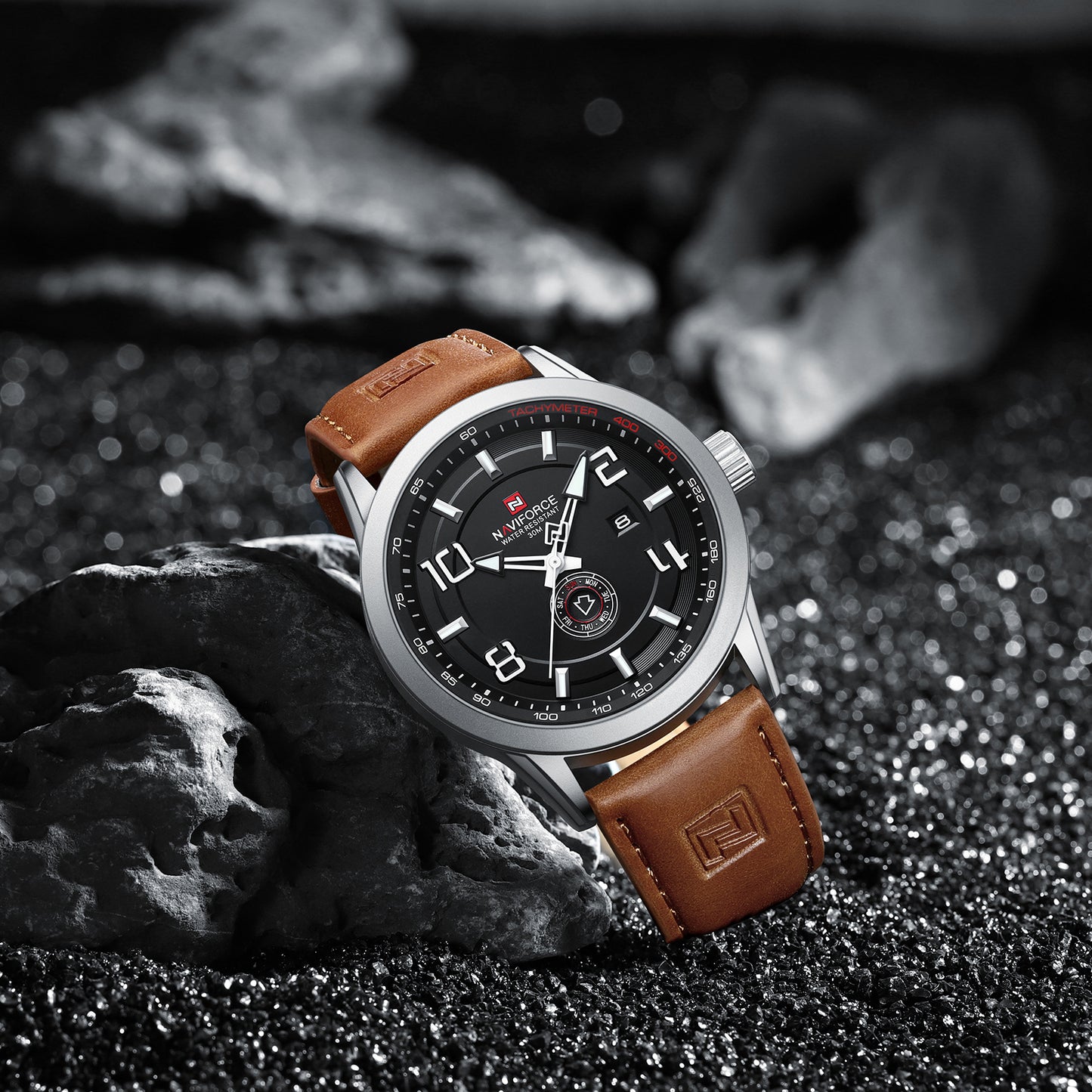 Reloj Naviforce Hombre Café Plateado NF9229-CFPL