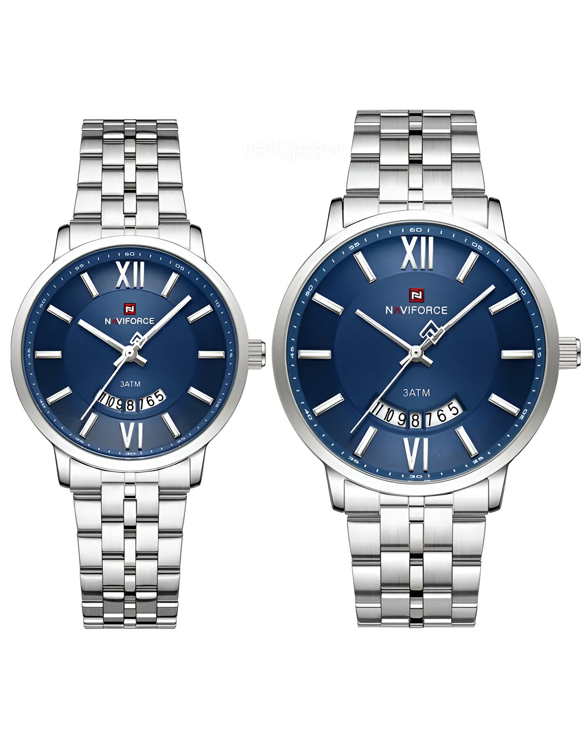 Reloj Naviforce Pareja Plateado Azul NF9238-PLAZ
