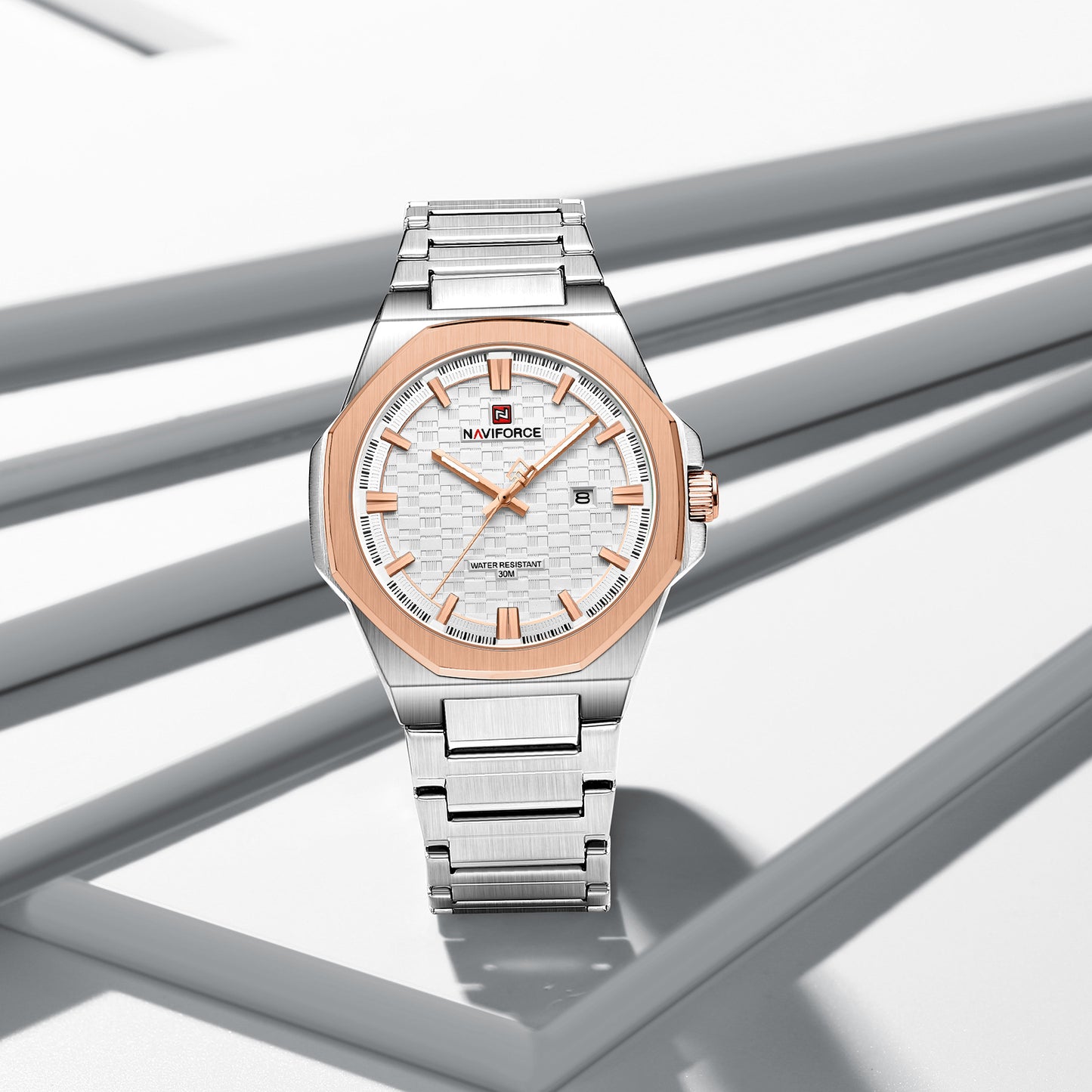 Reloj Naviforce Hombre Plateado NF9245-PLOR