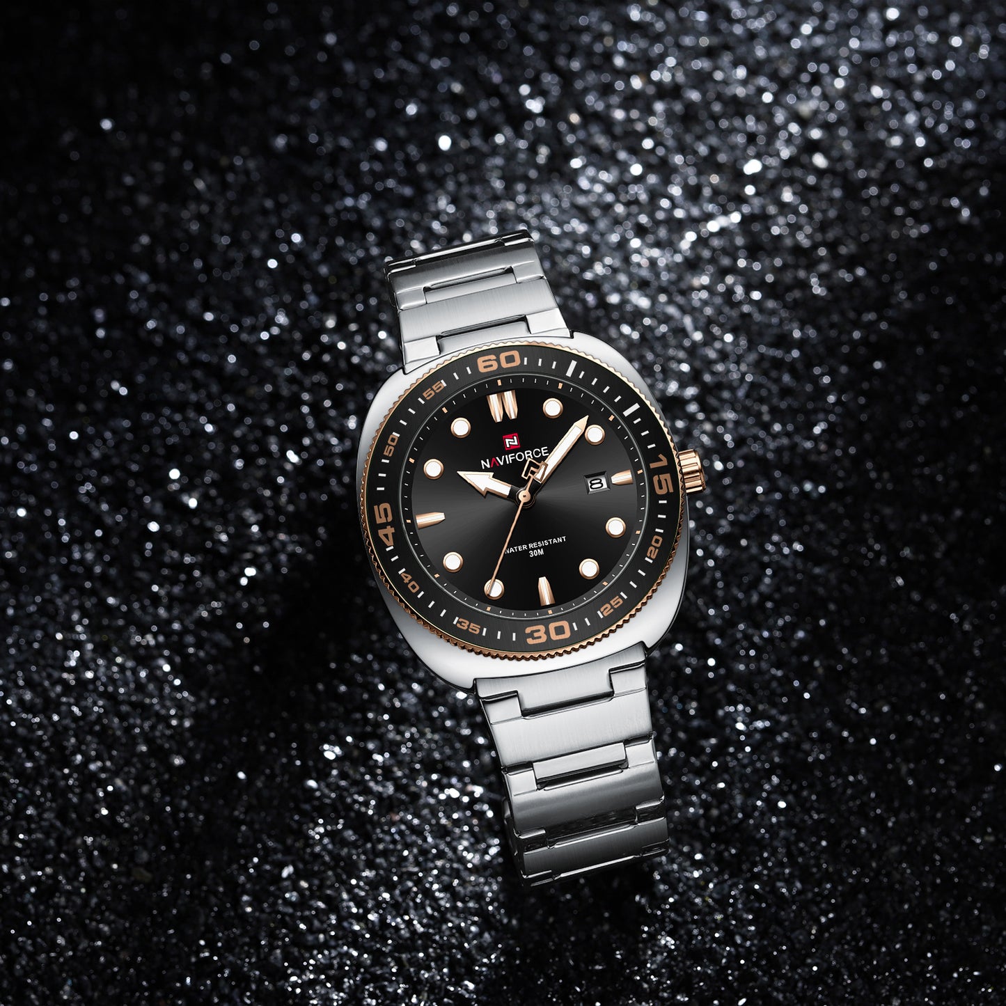 Reloj Naviforce Hombre Plateado NF9250-PLNEOR