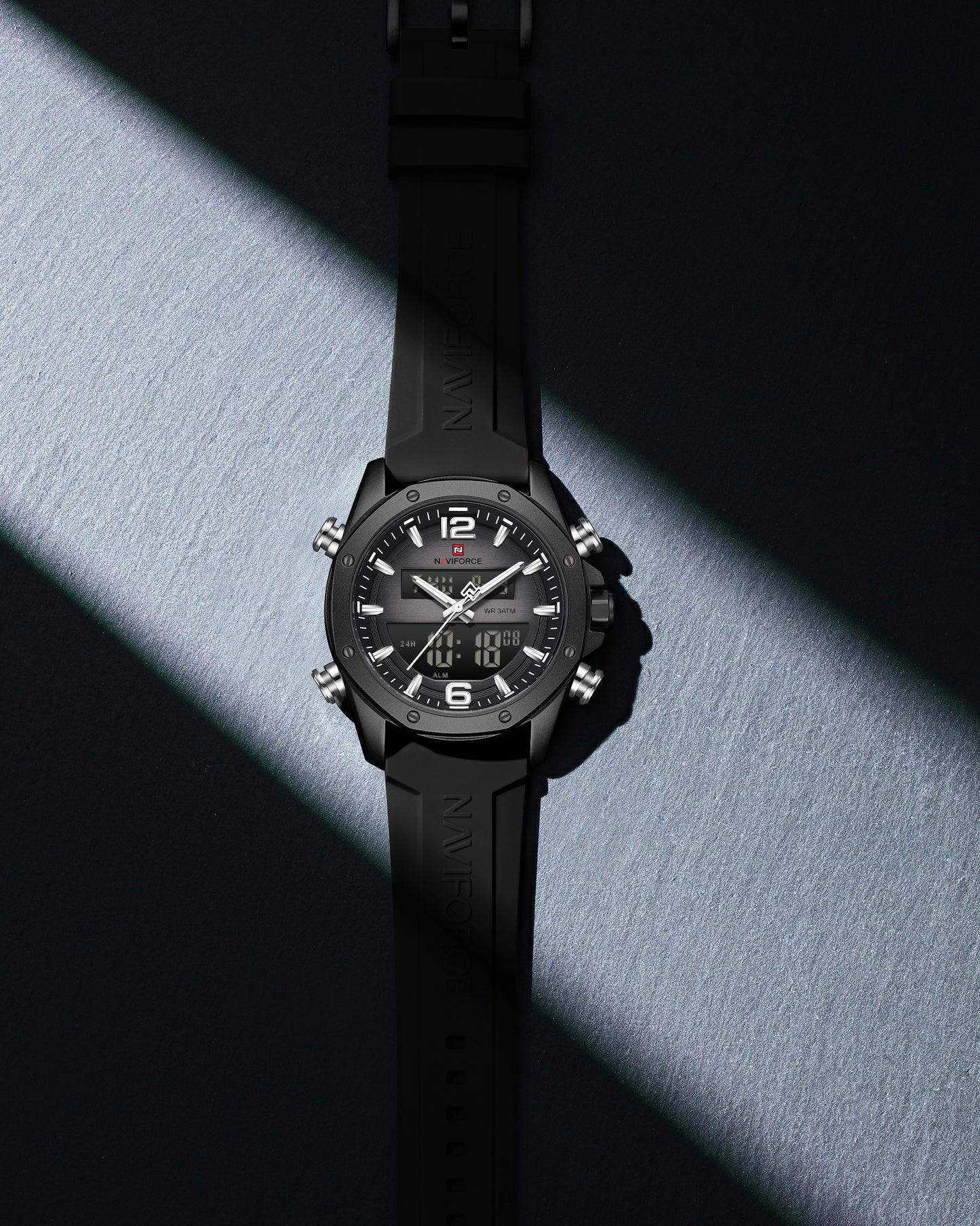 Reloj Naviforce Hombre Original Negro NF9264-NENEBL