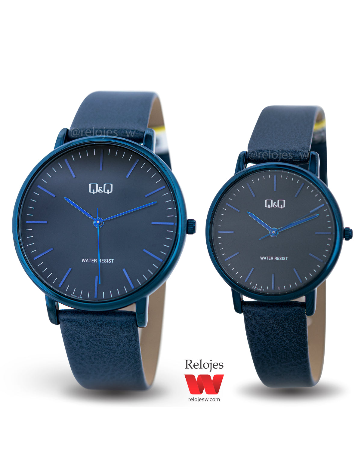 Reloj Q&Q Pareja Azul QZ00J817Y-QZ01J817Y