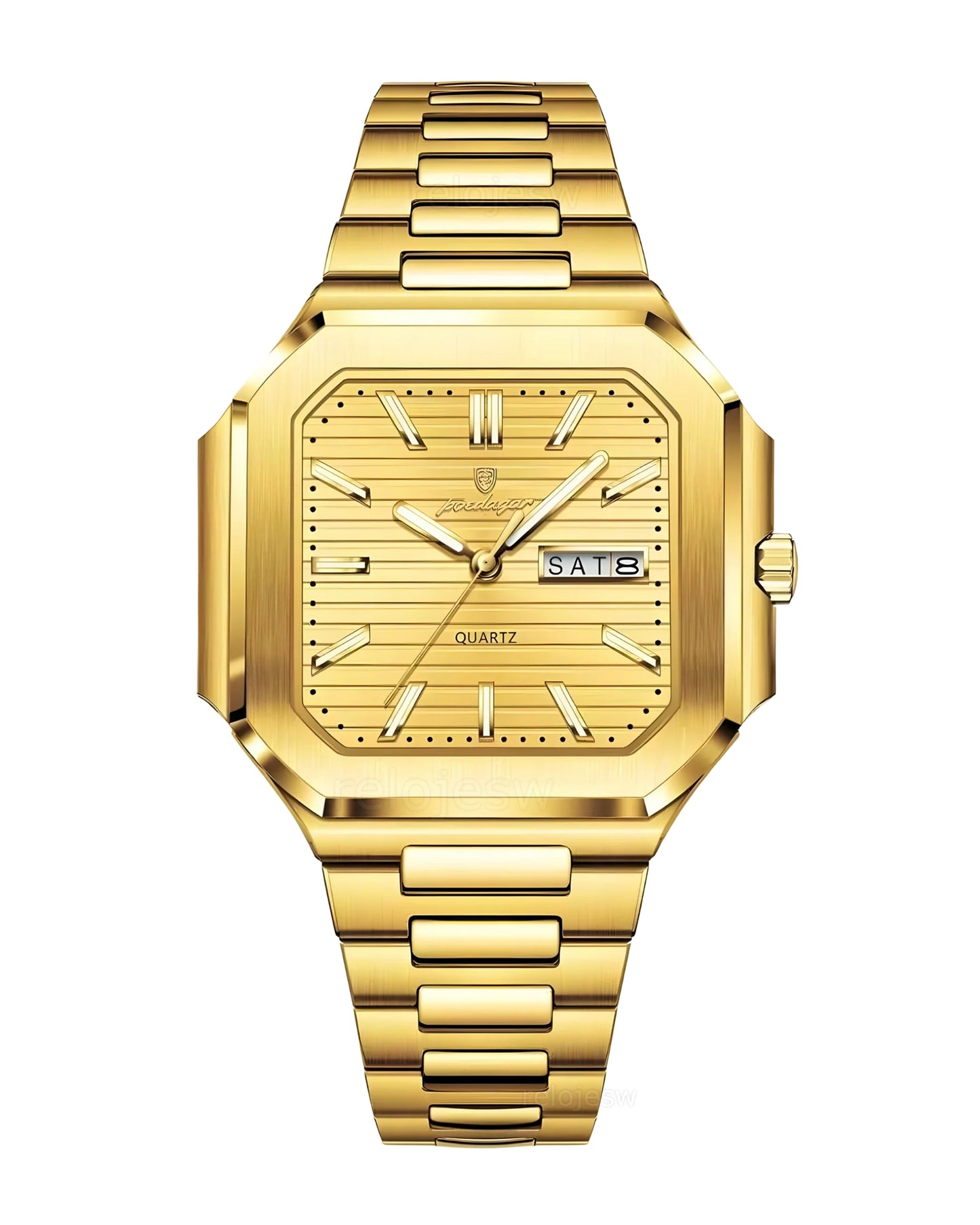 Reloj Poedagar Hombre Original Dorado PG-672-DODO