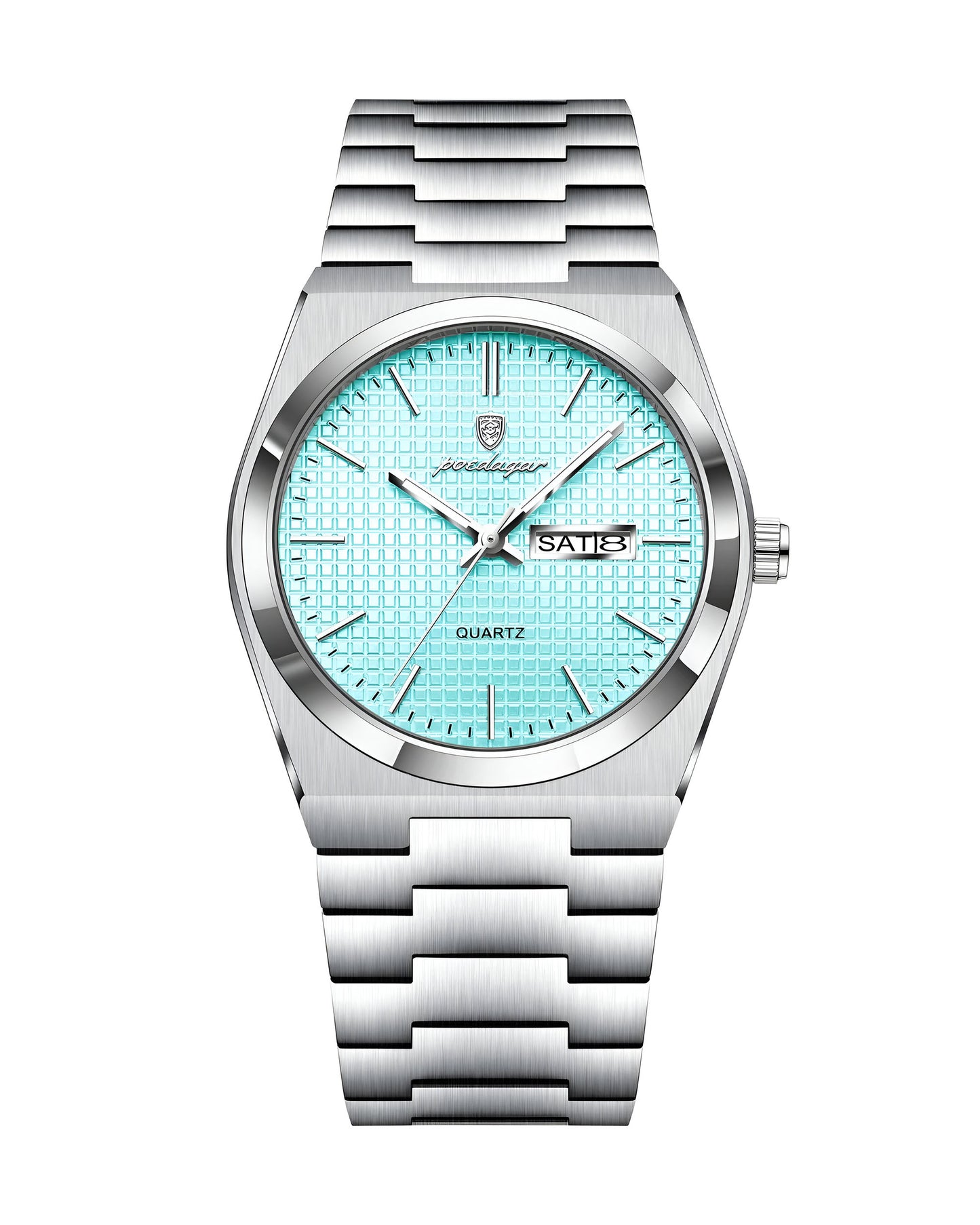 Reloj Poedagar Hombre Plateado PG-821-PLME