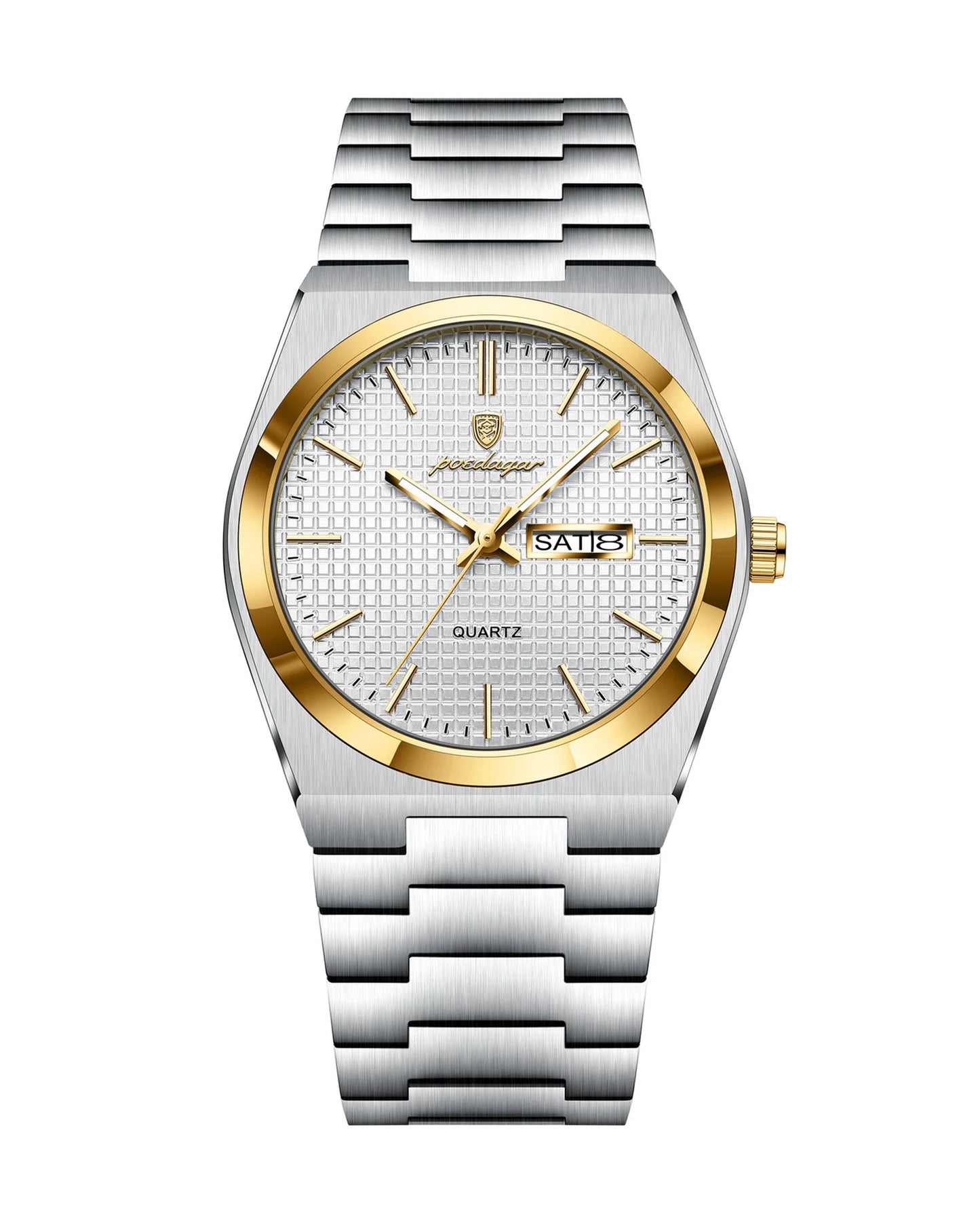 Reloj Poedagar Hombre Plateado PG-821-PLPL