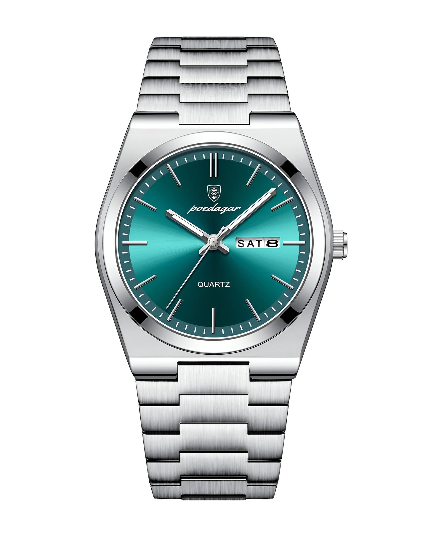 Reloj Poedagar Hombre Plateado PG-930-PLVE