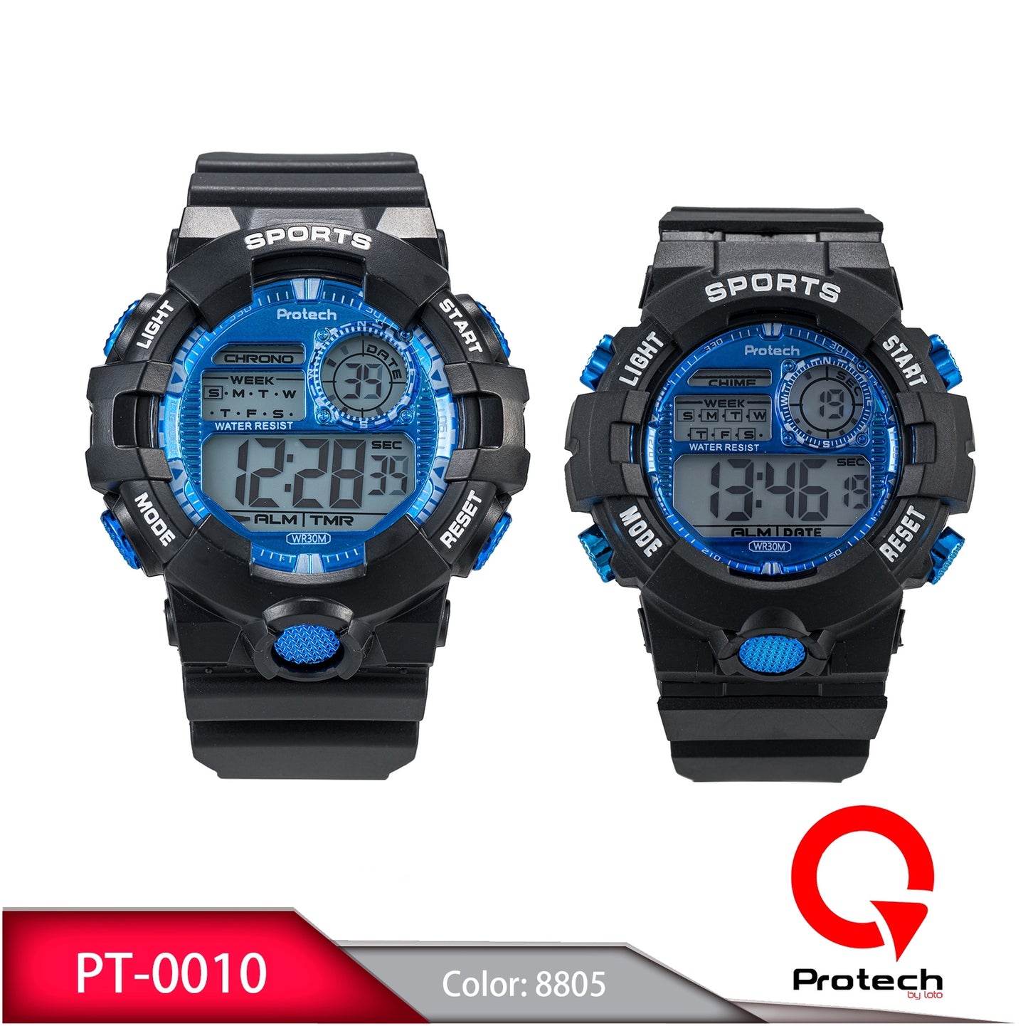 Reloj Loto Pareja PT-0010 Negro Azul