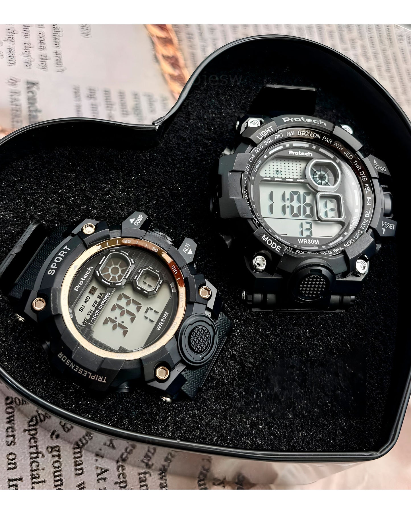 Reloj Loto Pareja Negro PT-0034-NENE