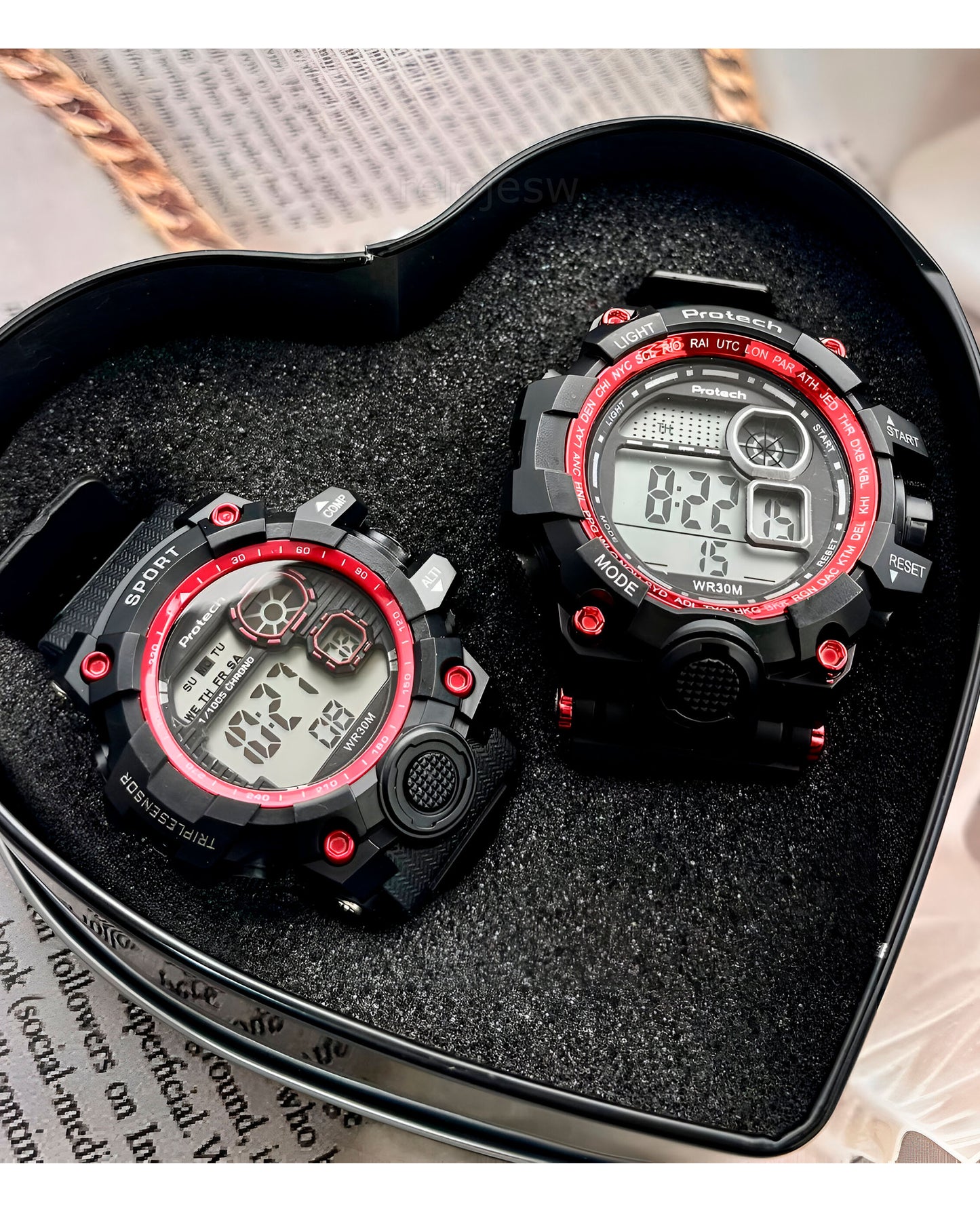 Reloj Loto Pareja Negro PT-0034-NERO