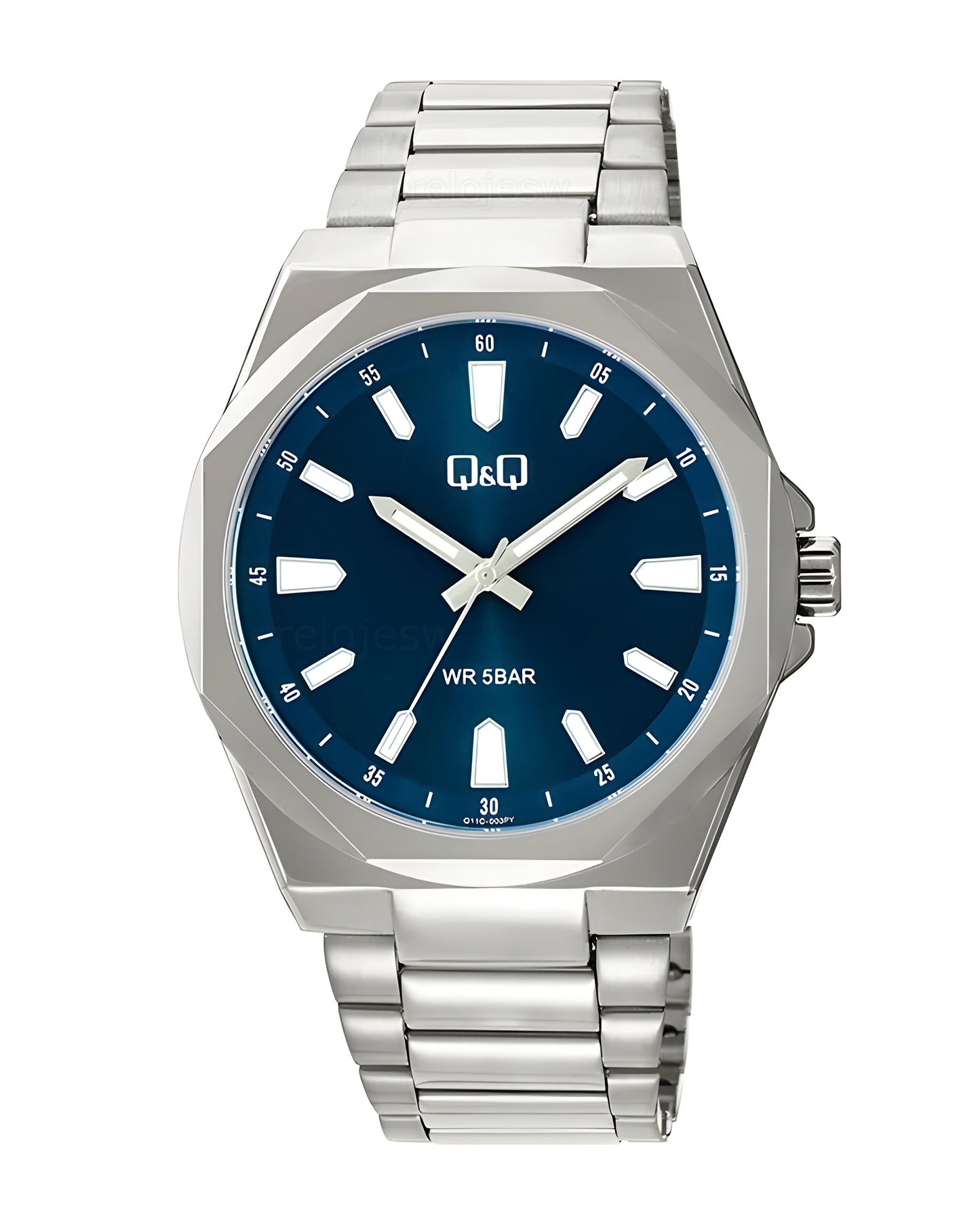 Reloj Q&Q Hombre Plateado Q11C003Y