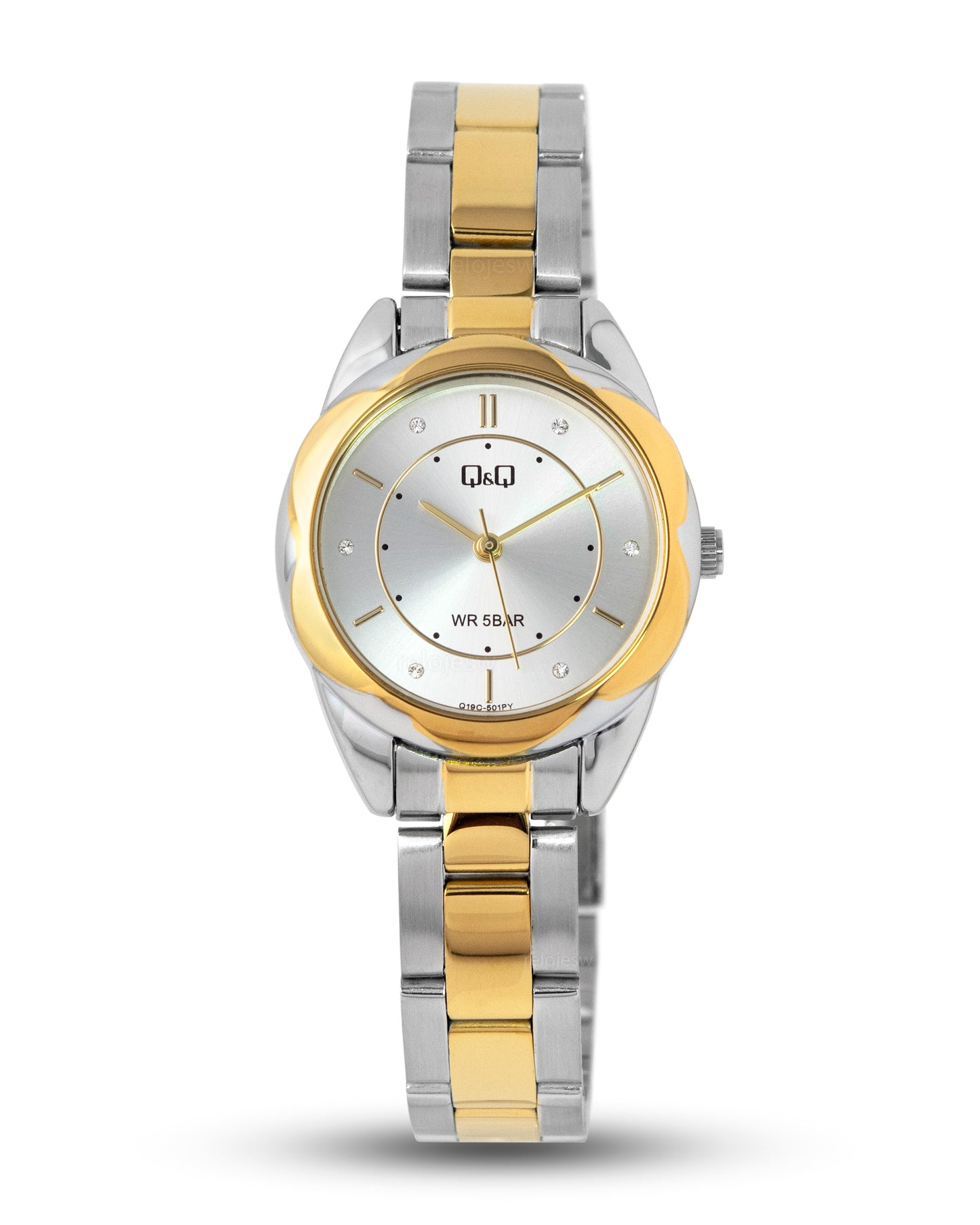 Reloj Q&Q Mujer Plateado y Dorado Q19C501Y
