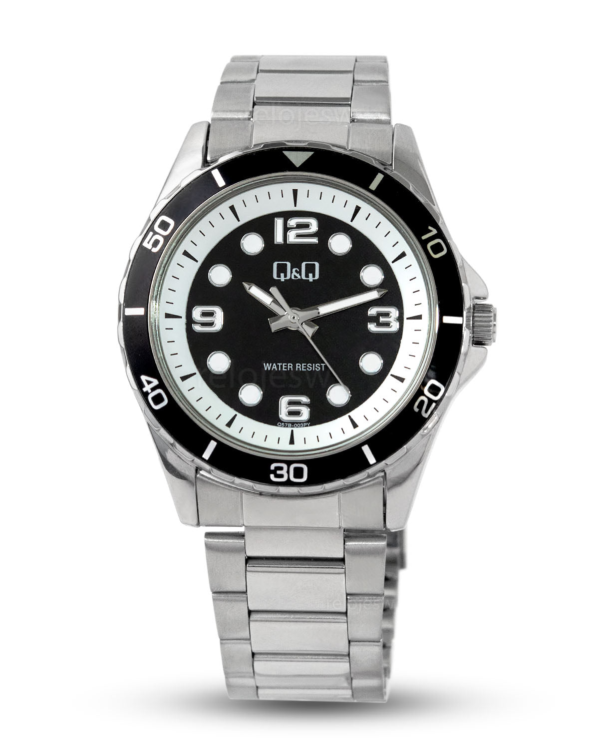 Reloj Q&Q Hombre Plateado Negro Q57B003Y